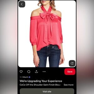 CeCe Coral Blouse